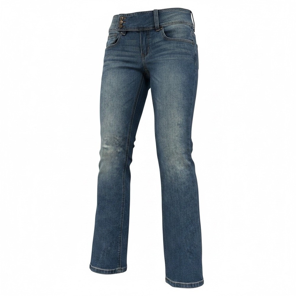 LEI Ashley Skinny Jeans Womens 17 Reg Blue Embroidered Pocket Low Rise Denim